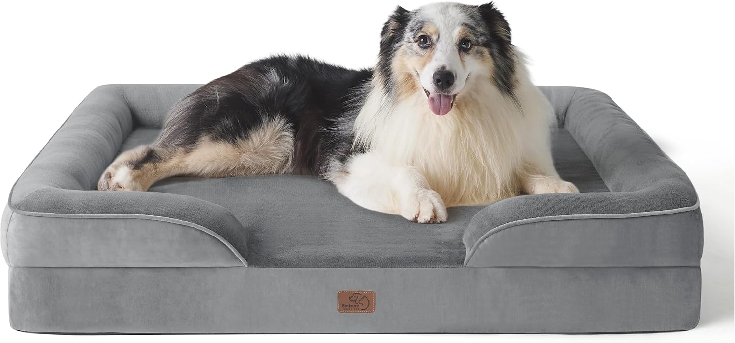 Bedsure Cama Ortopédica para Perros con Espuma Viscoelástica