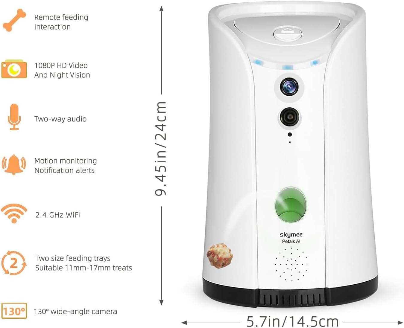 SKYMEE Petalk AI - Cámara para Perros con Dispensador de Golosinas